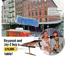 Beyonce Jay Z table
